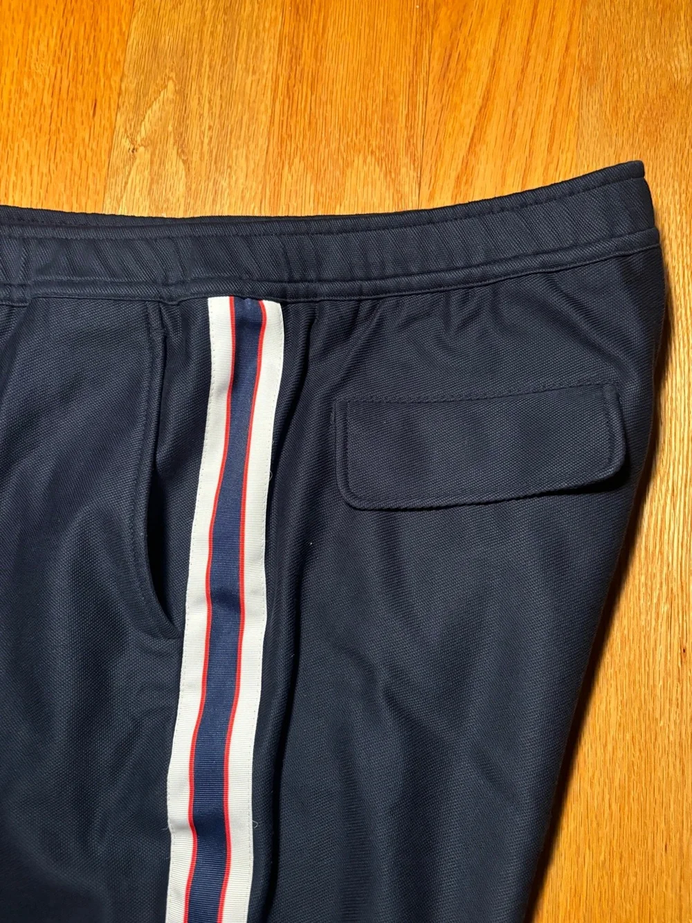 Gucci Logo Tape Runway Pants Midnight Navy Red🔥